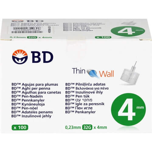 BD Thin Wall Pen‑Nadeln-8 mm- 0.25 mm-031 G